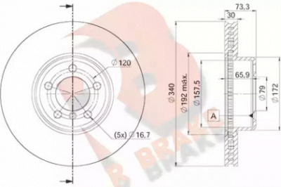 R BRAKE 78rbd24669 -  Тормозной диск